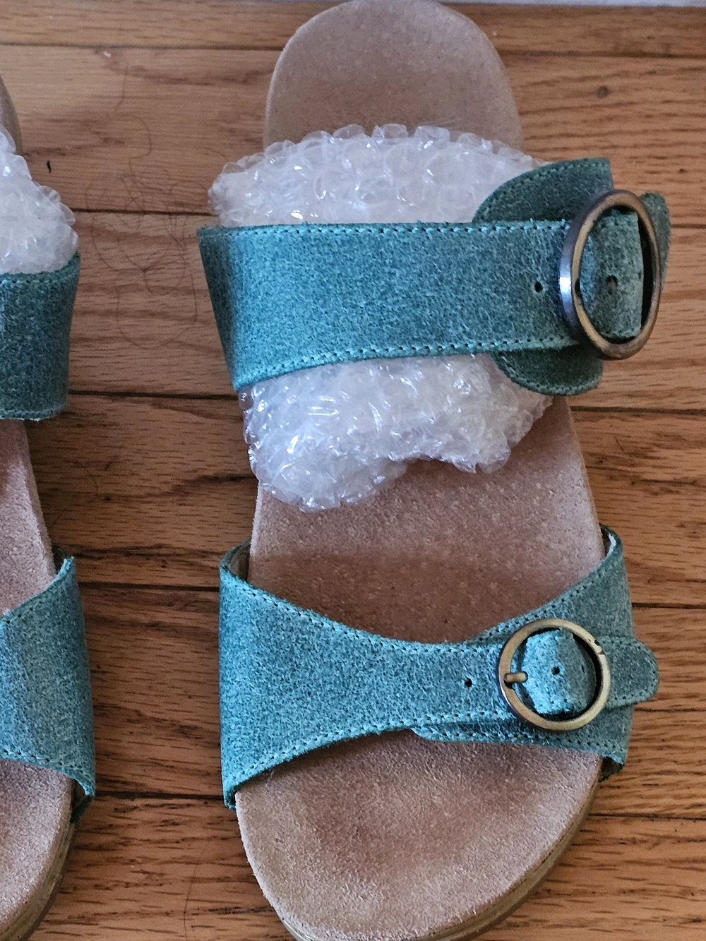 Dansko Teal Manda Leather Sandals Size 38 - Picture 3 of 7